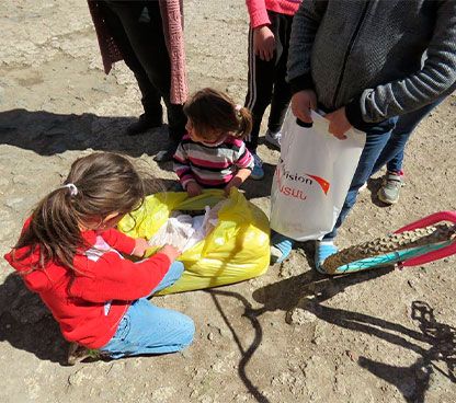 In Sisian and Tchambarak, 106 families received food